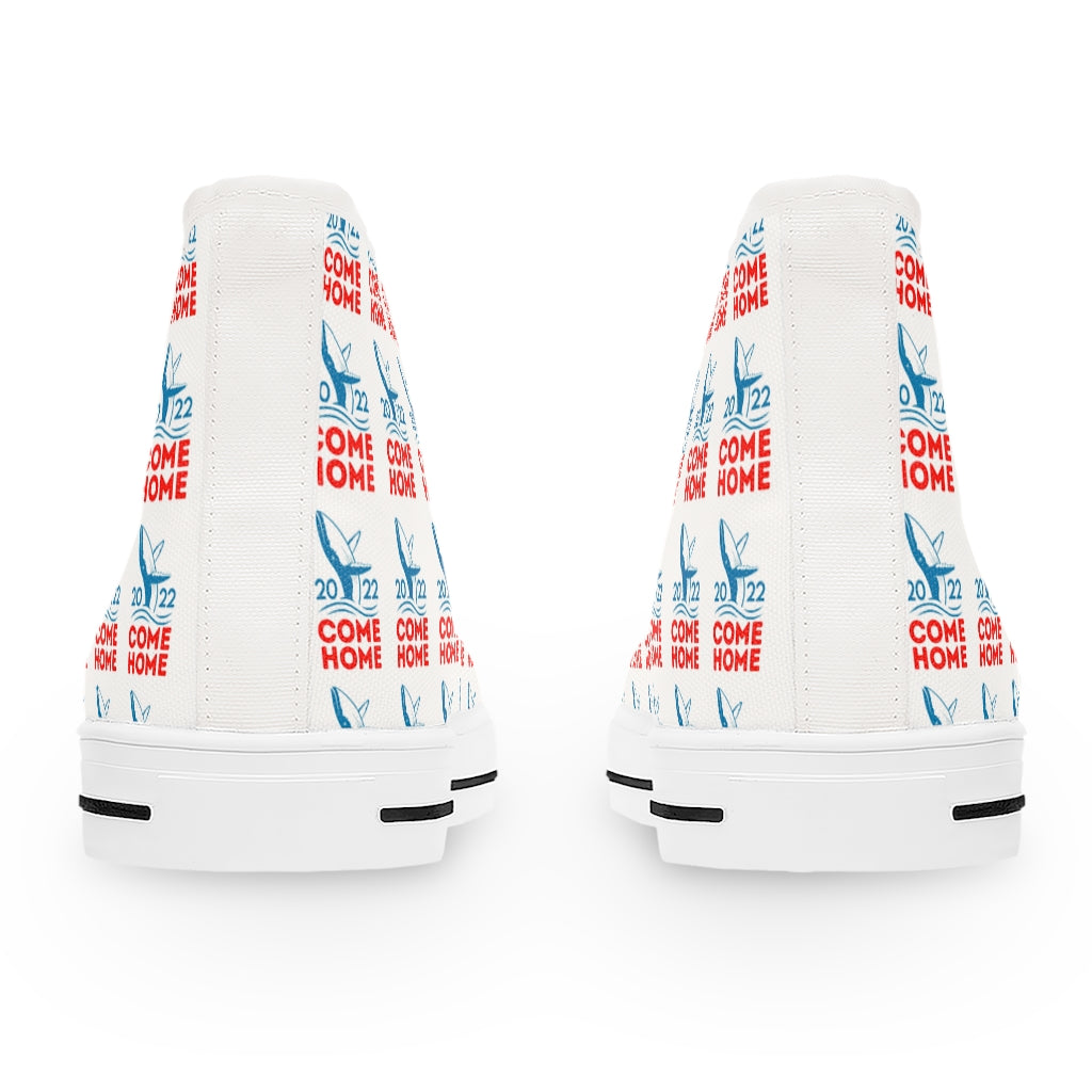 Come Home Year 2022 Women's High Top Sneakers w/white tongue
